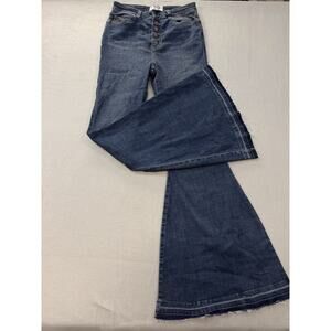 Free People Dark Blue Denim Flare Jeans